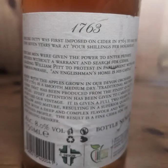 Sampford Courtenay 1763 Vintage Devon Cider